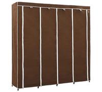 CIADAZ Armoire avec 4 compartiments marron 175 x 45 x 170 cm, armoire en tissu, placards ouverts, organisateur d'armoire, placard pour chambre