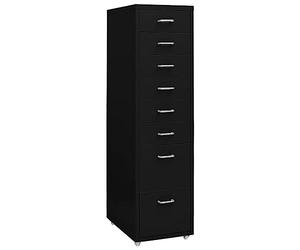 CIADAZ Armoire de classement mobile, armoire de bureau, armoire de bureau, commode de bureau, commode, armoire de bureau, armoire de bureau, métal noir, 28 x 41 x 109 cm