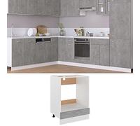 CIADAZ Armoire de four en contreplaqué béton 60 x 46 x 81,5 cm, meubles de cuisine, meuble de cuisine, meuble de cuisine