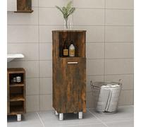CIADAZ Armoire de salle de bain, meuble auxiliaire de salle de bain, meuble d'appoint, armoire de salle de bain, contreplaqué chêne fumé 30 x 30 x 95 cm