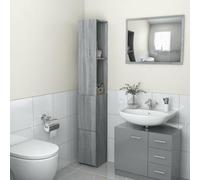 CIADAZ Armoire de salle de bain, meubles de salle de bains, meuble de salle de bain, meuble haut de bain, meuble haut de bain, contreplaqué gris sonoma 25 x 25 x 170 cm
