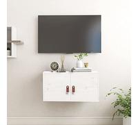 CIADAZ Armoire murale en bois de pin massif blanc 60 x 30 x 30 cm