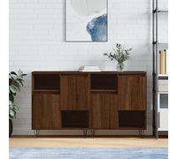 CIADAZ Buffet 2 pièces en bois contreplaqué marron chêne, buffet pour salon, buffet, entrée entrée, buffet cuisine, vitrines pour salon, meubles auxiliaires 3190132