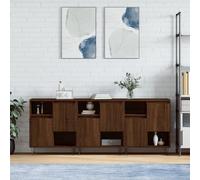 CIADAZ Buffet 3 pièces en bois contreplaqué marron chêne, buffet pour salon, buffet, entrée entrée, buffet cuisine, vitrines pour salon, meubles auxiliaires 3190156