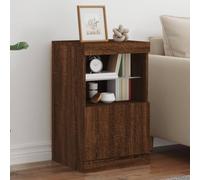 CIADAZ Buffet avec lumières en chêne marron 41 x 37 x 67 cm, meuble de salon, buffet - 836685