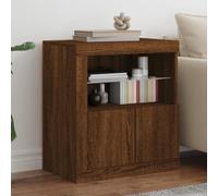 CIADAZ Buffet avec lumières en chêne marron 60,5 x 37 x 67 cm, meuble de salon, buffet - 836622
