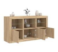 CIADAZ Buffet avec lumières en chêne Sonoma 3209060 123 x 37 x 67 cm