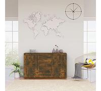 CIADAZ Buffet, buffet, meuble de salon, armoire auxiliaire, en contreplaqué couleur chêne fumé 120 x 36 x 69 cm