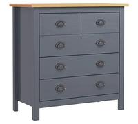 CIADAZ Buffet, buffet, meuble de salon, armoire auxiliaire, Hill Range Bois massif de pin gris 79 x 40 x 80 cm