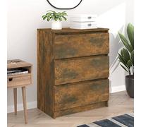 CIADAZ Buffet pour salon, meuble de salle à manger, buffet, meuble de salon, armoire auxiliaire, bois contreplaqué couleur chêne fumé 60 x 35 x 76 cm
