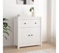 CIADAZ Buffet pour salon, meuble de salon, meuble de salle à manger, buffet de cuisine, vitrines pour salon, meuble d'appoint, en bois massif de pin blanc, 70 x 35 x 80 cm