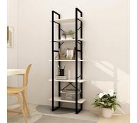 CIADAZ Étagère à 5 niveaux, bibliothèque étagère, étagère à livres, étagère escalier, étagères pour chambre d'enfant, meubles étagères, bois de pin blanc 60 x 30 x 175 cm