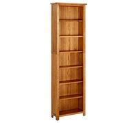 CIADAZ Étagère à 7 niveaux en bois massif de chêne 60 x 22 x 200 cm, Bibliothèque, étagère livres, étagère escalier, étagères pour chambre d'enfant, meubles étagères