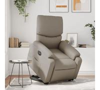 CIADAZ Fauteuil de massage électrique inclinable en cuir synthétique cappuccino, fauteuil de relaxation, fauteuil de massage de relaxation, fauteuil de relaxation électrique, fauteuils confortables