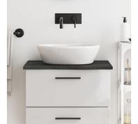 CIADAZ Plan de salle de bain en bois massif traité gris foncé 60 x 50 x 2 cm, plan de travail pour cuisine, plan de travail, lavabo, meubles de salle de bain - 3156203