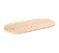 CIADAZ Plateau de table ovale en bois massif de pin 110 x 55 x 2,5 cm, plan de travail de cuisine, planches en bois, table de salon, plan de travail en bois - 824365