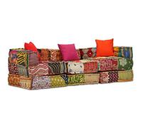 CIADAZ Pouf modulaire 3 places en tissu patchwork, canapés de salon, canapé tantra, fauteuils, petit canapé - SPU : 244979