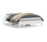 CIADAZ Structure de lit en bois massif de pin blanc 150 x 200 cm, base de lit, structure de lit, cadre de lit, cadre de lit, lit juvénile, lit jeune, lit de chambre, sommier - 842695