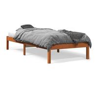 CIADAZ Structure de lit en bois massif pin marron cire 100 x 200 cm, base de lit, cadre de lit, lit jeune, lit de chambre, sommier - 844851