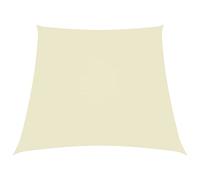 CIADAZ Voile d'ombrage trapézoïdale en tissu Oxford, couleur crème, 3/5 x 4 m, auvents d'extérieur pour terrasse