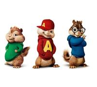Cialda en Ostia pour décorations et gâteaux à thème carton animé Alvin Superstar- Chipmunks - Chipmunks - Cartes en disques comestibles Cake Design (MOD. 10)