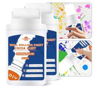 CIANBIFN 2pcs Peinture Blanche Mur 2 en 1, Peinture Blanche à Séchage Rapide avec Rouleau, Murale à Base d'Eau Retouche pour Cacher Graffiti et Rayures