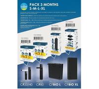 CIANO, Aquarium Consommables - Cartouches de Filtration de Rechange pour Filtre d'Aquarium- Pack 3 mois - Taille L