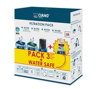 CIANO, Aquarium Consommables + Conditionneur - Cartouches de Filtration pour Filtre d'Aquarium & Conditionneur - Pack 3 Mois, Taille M - Eau Cristalline pour Poissons, sans Impuretés et sans Odeur