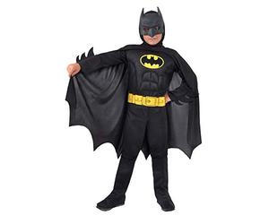 Ciao 11671.3-4 Batman Dark Knight Costume original DC Comics (Taille 3-4 ans) avec muscles pectoraux rembourrés, couleur