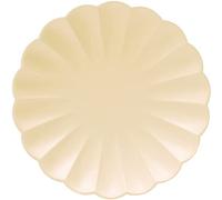 Ciao - 34730 Assiettes en papier FSC compostables (Ø23 cm), 8 pièces, jaune canaris diam. 23 cm