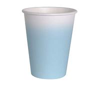 Ciao - 34806 Lot de 8 gobelets en papier FSC compostables (250 ml), bleu pastel