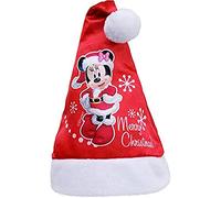 Ciao 90904 Disney Minnie Bonnet de Père Noël pour enfants, rouge, taille unique