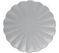 Ciao - Assiettes en carton FSC compostables (Ø20 cm), 8 pièces, Fumé diam 23, gris ancien, 34741