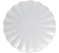 Ciao - Assiettes en papier FSC compostables (Ø20 cm), 8 pièces, blanc diam 20, 34734