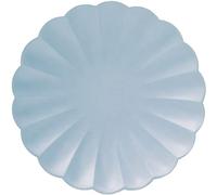 Ciao - Assiettes en papier FSC compostables (Ø20 cm), 8 pièces, bleu pastel diam. 20, 34737