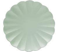 Ciao -Assiettes en papier FSC compostables (Ø20 cm), 8 pièces, vert menthe diam 20, 34739