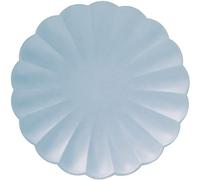 Ciao -Assiettes en papier FSC compostables (Ø23 cm), 8 pièces, bleu pastel diam. 23, 34729
