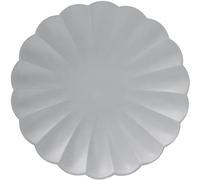 Ciao -Assiettes en papier FSC compostables (Ø23 cm), 8 pièces, gris fumée diam 23, 34733