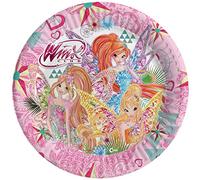 Ciao - Assiettes en papier Winx Tynix (Ø 23 cm), 8 pièces 22-24 cm, multicolore, 23203
