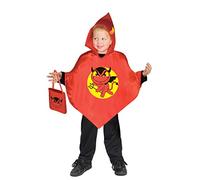 Ciao- Baby Poncho Diavoletto (Taglia Unica 3-6 Anni) Con borsetta portadolci Dolcetto o Scherzetto Costumes, Bambini Unisex, 62325, Rouge