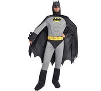 Ciao- Batman Classic Costume déguisement Adult Original DC Comics (Taille Muscles rembourrés, Men, 11685, Grey, Black, Size XL