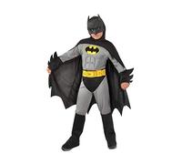 Ciao- Batman Costume déguisement garçon Original DC Comics avec Muscles rembourrés, Boys, Caricature, 11701.8-10, Grey, Black, 8-10 años