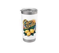 Ciao Bella Amalfi Citron Italie Vintage Art Gobelet isotherme en acier inoxydable double paroi