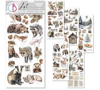 Ciao Bella Art Stickers - Lot de 5 feuilles adhésives transparentes non découpées (Contes de forêt)