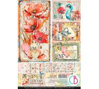 Ciao Bella Assortiments de papiers Majestic Dream Papier à motifs A4 Imprimé recto-verso, sans acide ni lignine