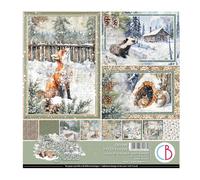 Ciao Bella Bloc de papier 20,3 x 20,3 cm - Papier cartonné double face 190 g/m² (Contes de forêt)