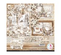 Ciao Bella Bloc de papier 20,3 x 20,3 cm - Papier cartonné double face 190 g/m² (saison hiver)
