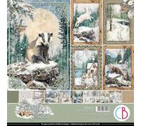 Ciao Bella Bloc de papier cartonné double face 190 g/m² (Contes de forêt) 30,5 x 30,5 cm