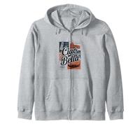 Ciao Bella Carte Postale rétro Italienne Sweat à Capuche