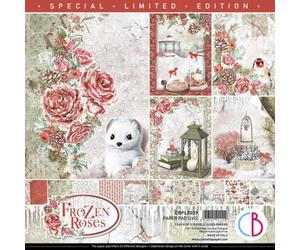 Ciao Bella Double-Sided Paper Pack 90lb 12"X12" 12/Pkg-Frozen Roses, 12 Designs/1 Each
